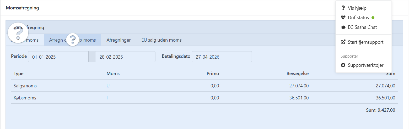 Se onlinehjælp i Xena