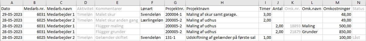 Filformat ved import af projektomk. i Xena